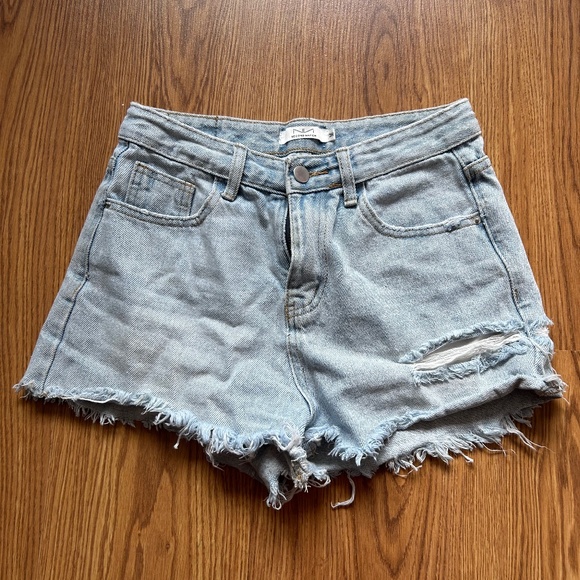 Light Wash Denim Shorts - Picture 1 of 2